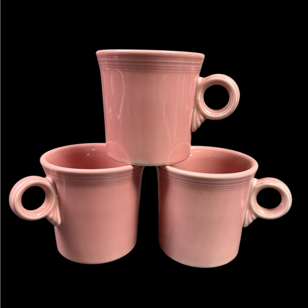 Fiestaware mugs color rose 1985 set of 3
